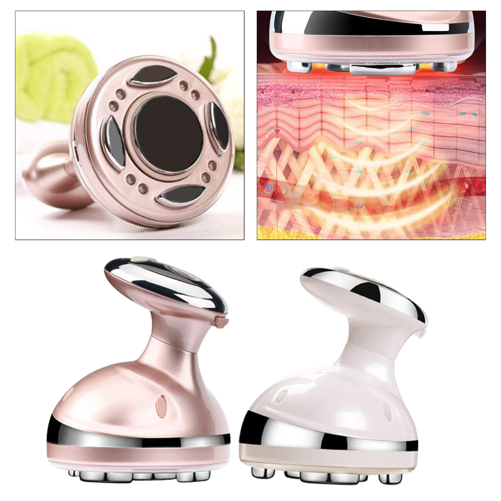 Ultrasonic RF Slimming Instrument Burner Blasting 4 Modes Body Massager for Arm Body Shaping USB Charging Beauty Body Equipment