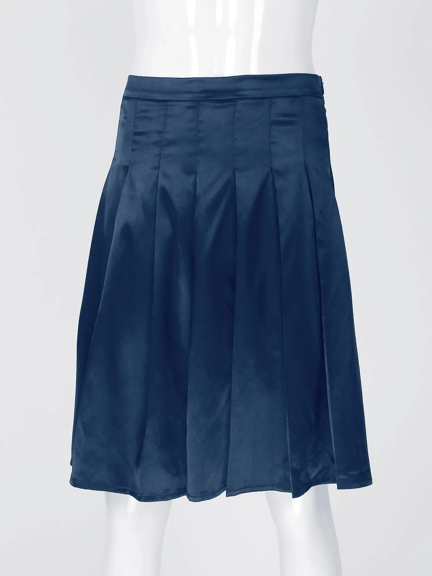 Gay Mens Satin Skirt Sissy Zipper Back Roleplay Short Midi Skirt Nightwear Sleepwear Loungewear mens loungewear sets