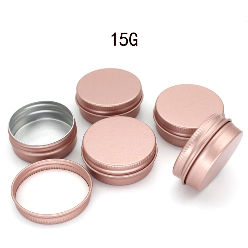 Best of 50 / 100pcs / lot 15g Aluminum Jar Rose Gold Color Metal Empty Cosmetic Care Eye Cream Lip Balm Gloss Packaging 15g Aluminum Tin Reviews & Tips