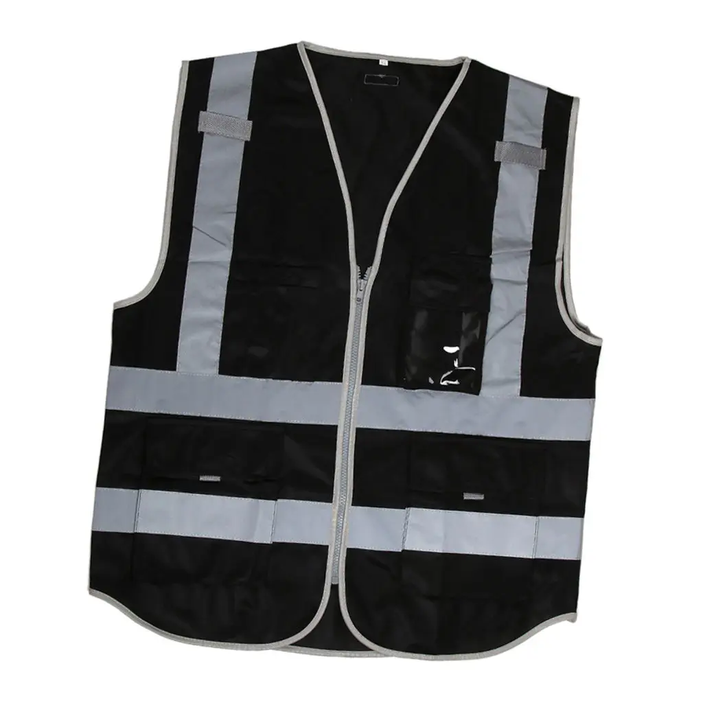 Reflective Vests Safety High Visibility Security Gear Stripe Jackets Night Work