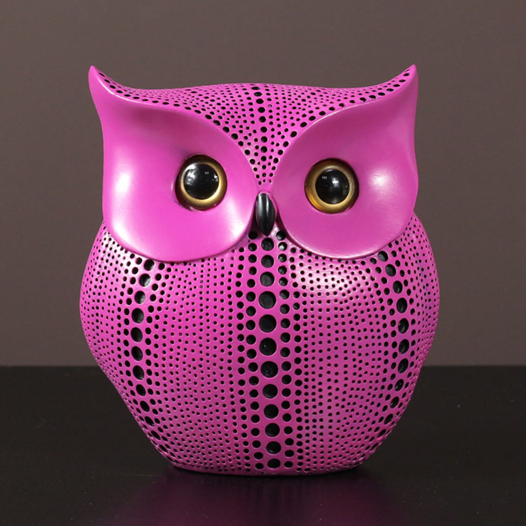 Resin Owl Statue, Home Livingroom Bookcase Animal Figurines Decoration, Bedroom Office Home Decor, Night Owl Sculpture