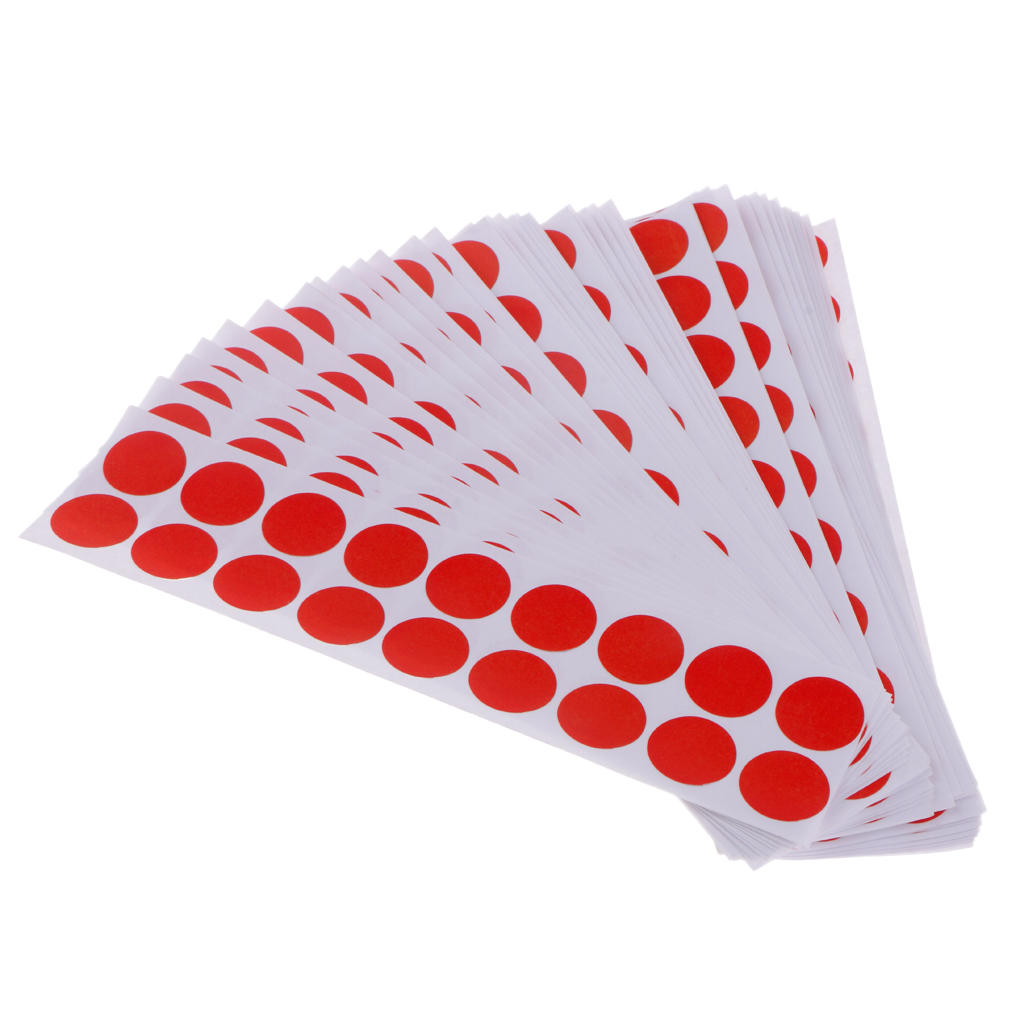 900pcs Self Adhesive Target Paster, Shooting  Patches Black/Red Color 0.8