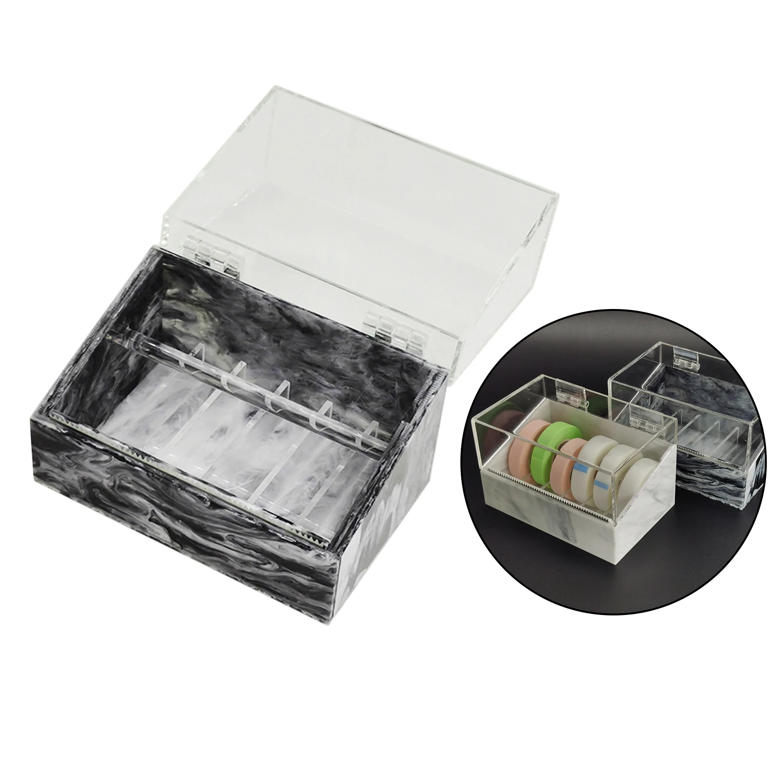 Acrylic Desktop Tape Dispenser, Marble Tape Cutter Core Cute Tape Holder Office Supplies