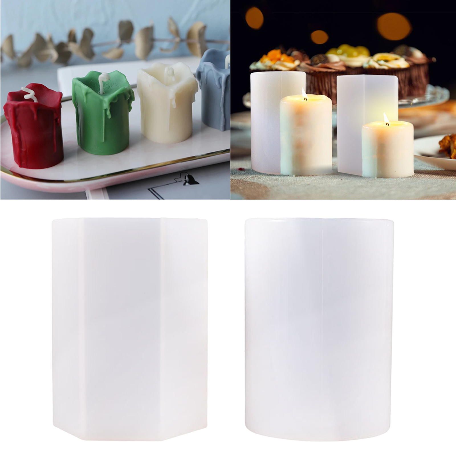 Silicone Candle Molds for Candle Making Handmade Scented Candles DIY Beeswax Resin Epoxy Candles Mould Craft Aroma Candle Tools