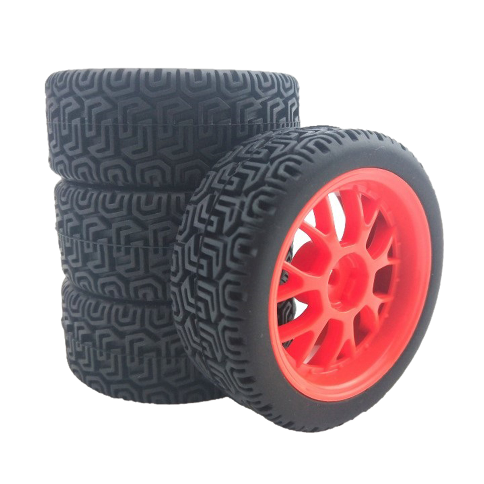 Rubber 1:10 Rally Wheel Hex 12mm On Road Tires RC Car for Tamiya Axial Scx10