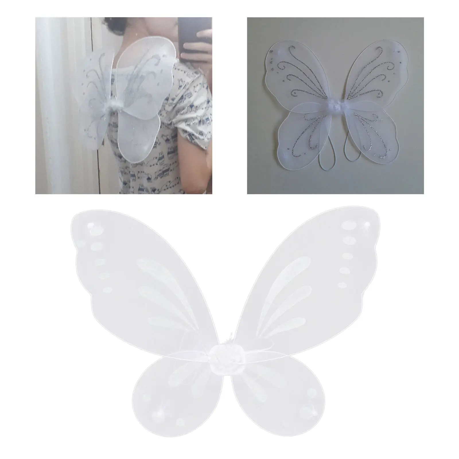 Fairy Wing Dress up, Princess Angel Wing, Costume Accessories, Butterfly Wing Costume for Halloween, Party Children, Kids Girls