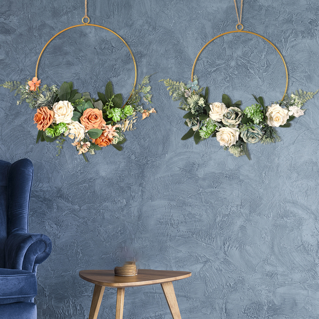 Vintage Front Door Hanging Flower Wreath Garland Wedding Home Ornament Vintage Front Door Hanging Flower Wreath Garland Wedding Home Ornament