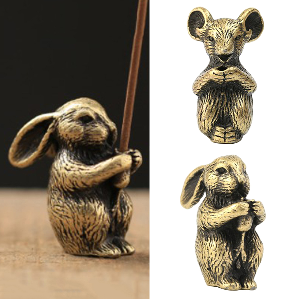 Pack 2pcs Pure Brass Incense Stick Holder for Home Massage Chinese Shenxiao