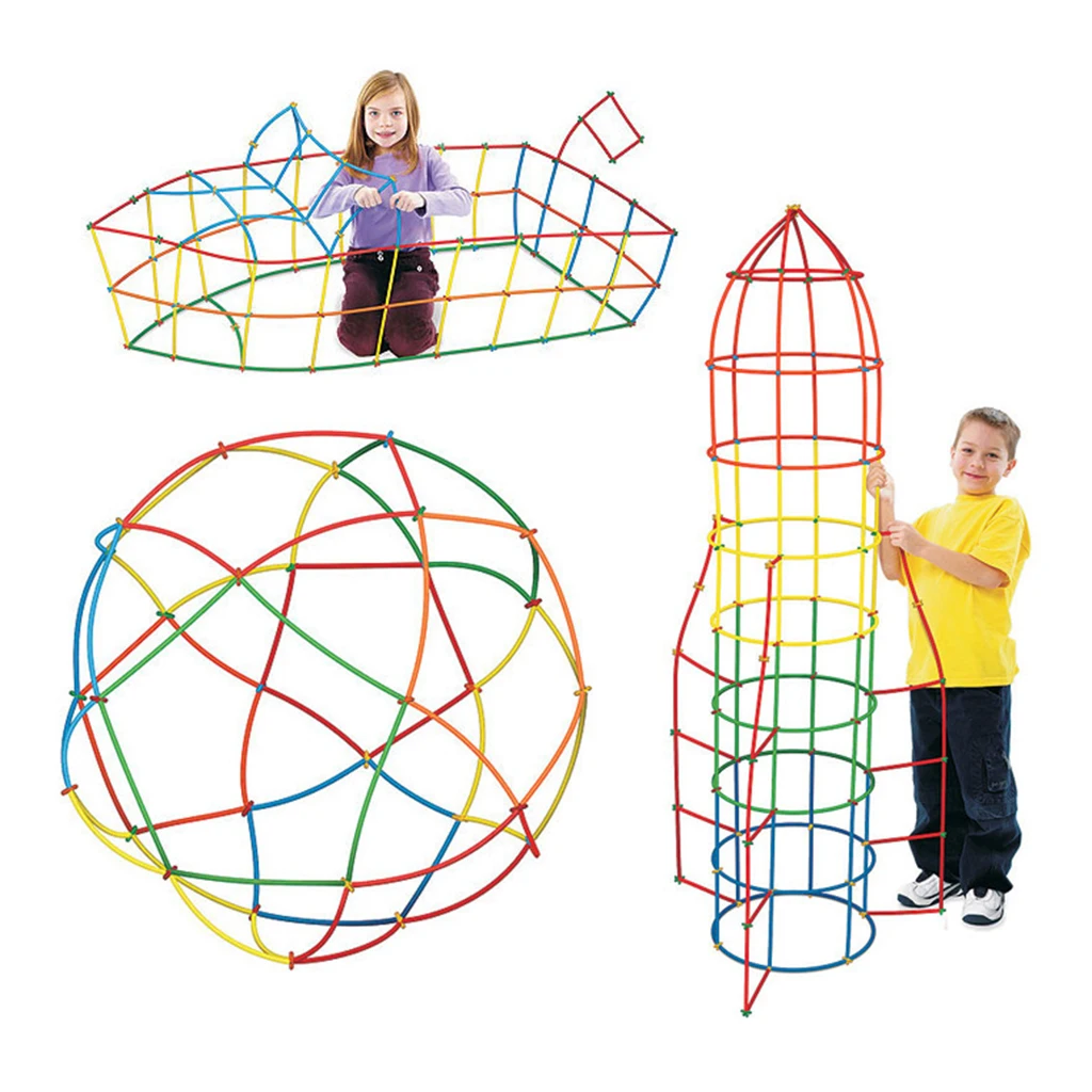 Details about   Kids Crazy Construction Fort Building Kit Straws 300 Pieces Indoor & Outdoor 