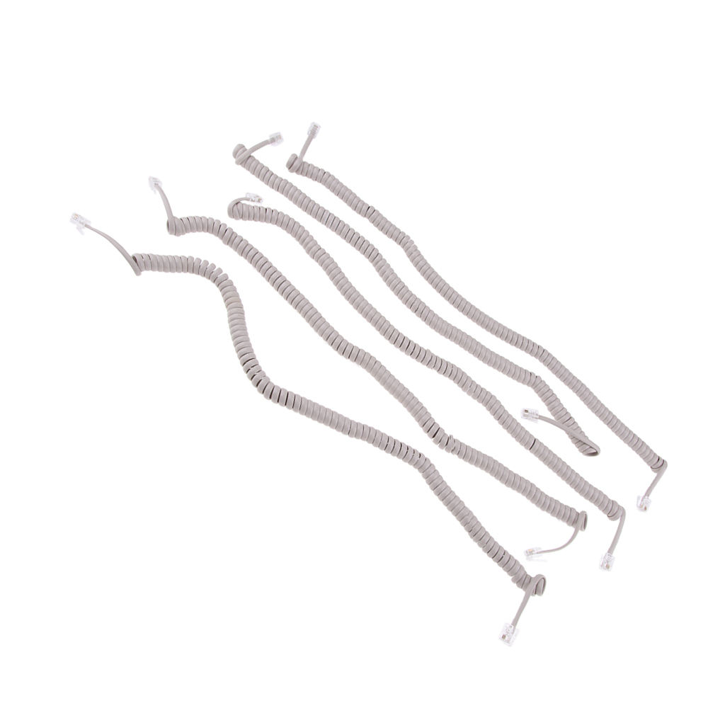 Telephone Handset Cord Cable Spiral Coiled Length 1.25 To 9.8ft