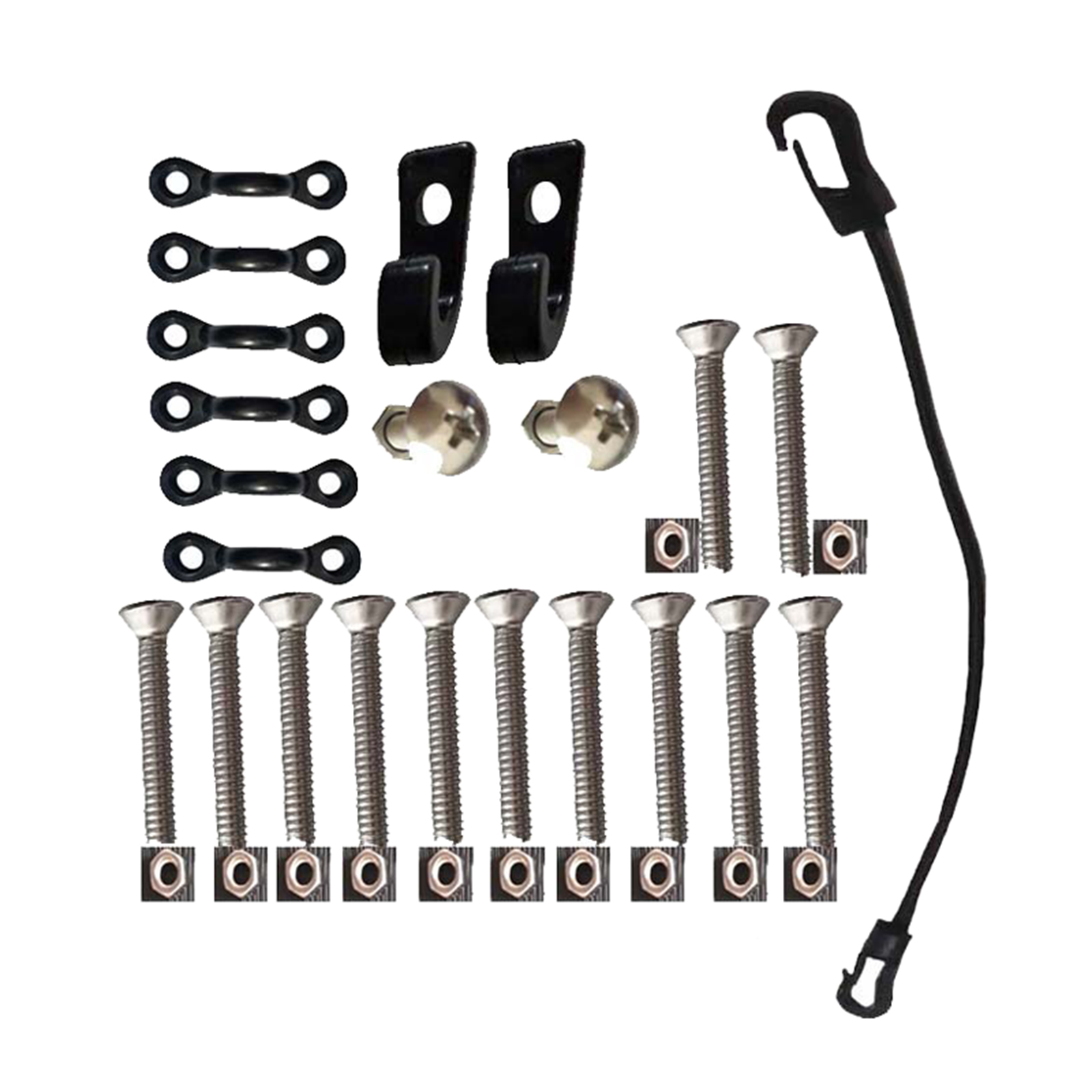 1 Set Deck Rigging Kit Accessor Kayak Deck Loops Tie Down Pad Eyes and Rivets - Bungee Fishing All Accessories Hardware Kit