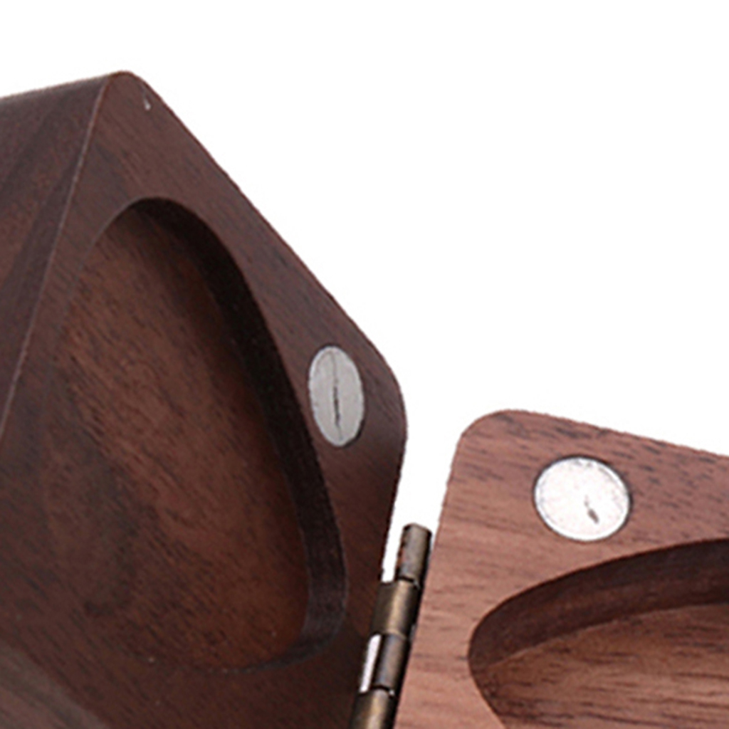 Walnut Guitar Pick Plectrum Box Holder Case for 4pcs Picks Hold Guitar Accessories