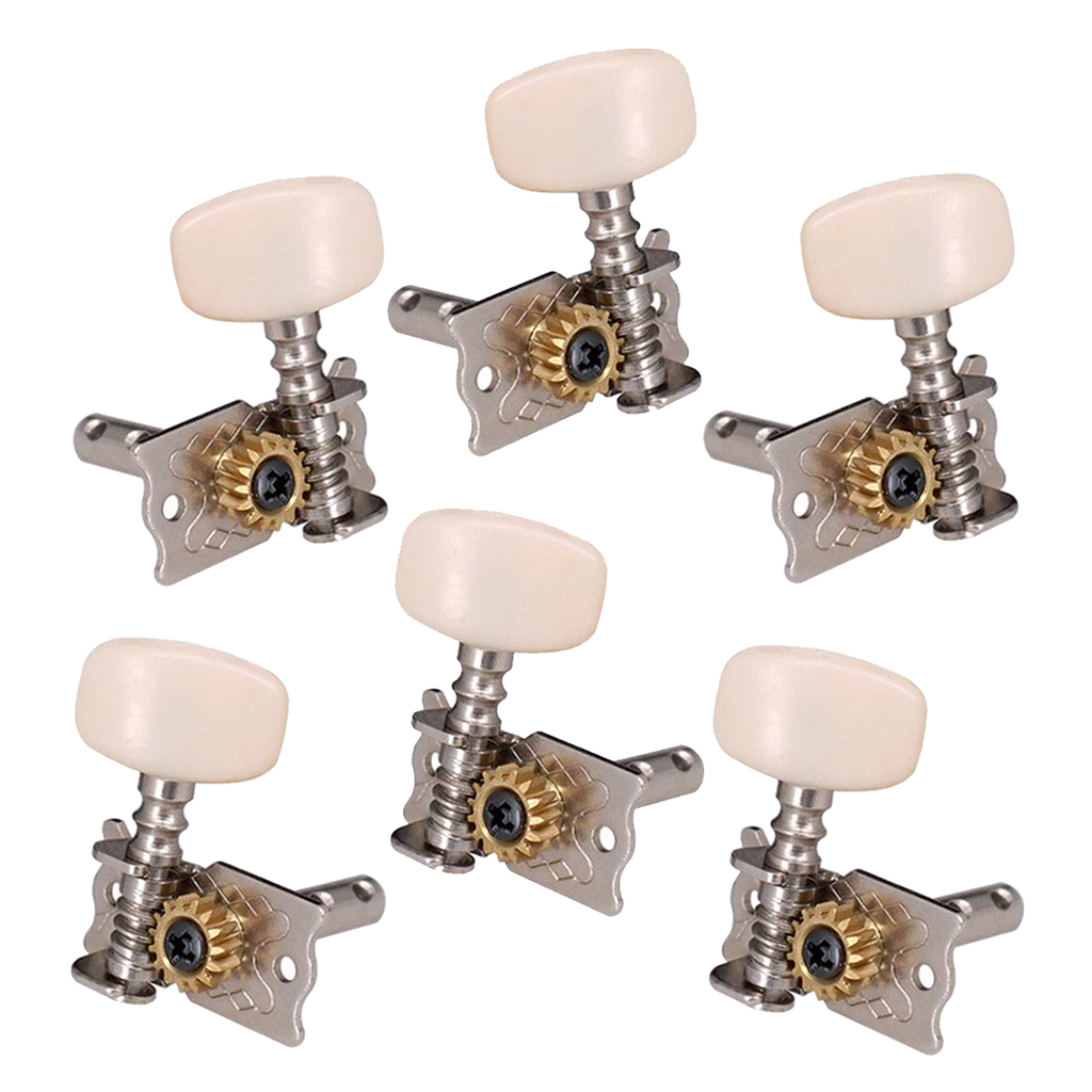 6Pieces 3L 3R Guitar String Tuning Pegs Tuner Machine Heads Knobs Tuning Keys for Acoustic or Electric Guitar