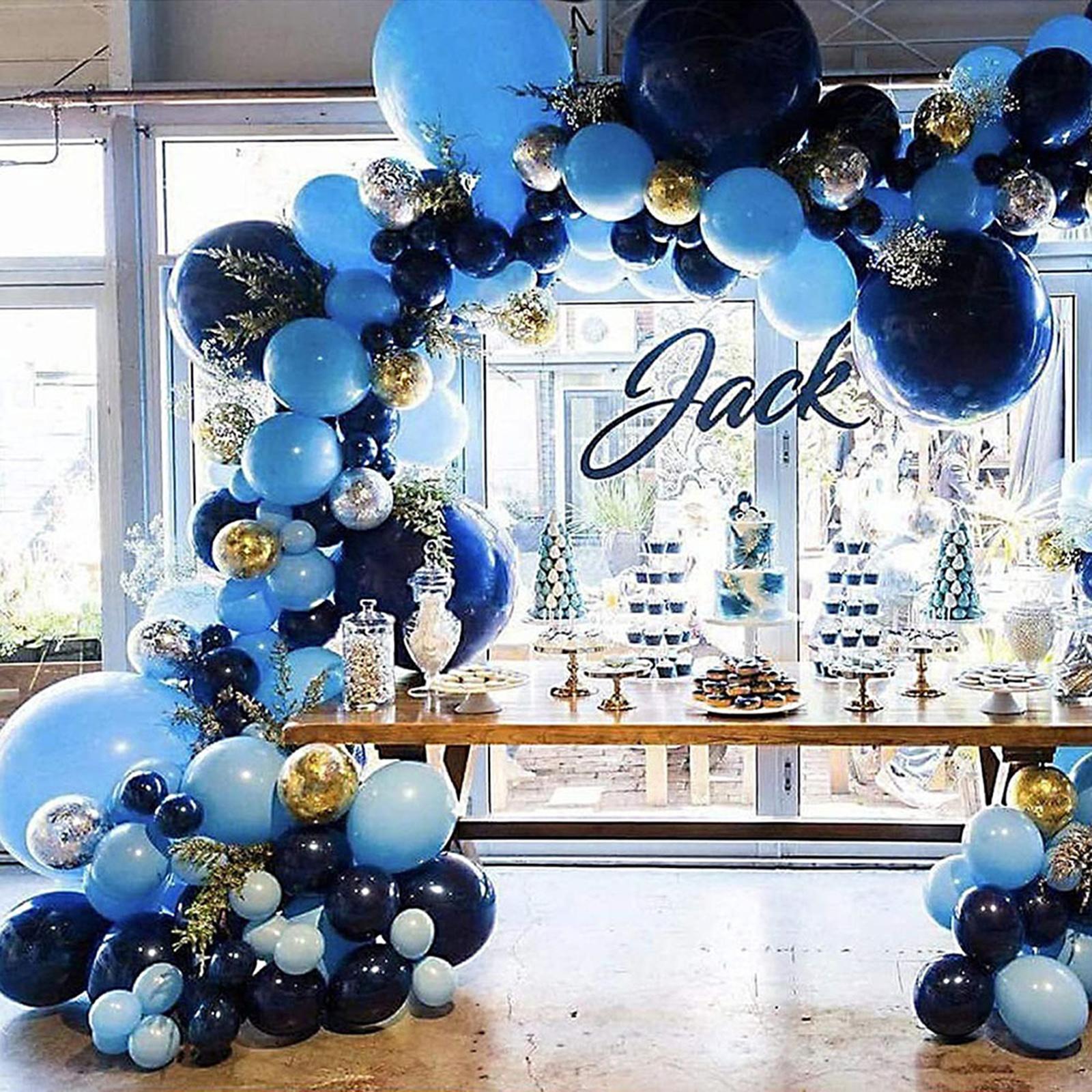 105PCS Blue White Latex Balloon Chain Suit For Romantic Wedding Marriage Party Decoration Stand Balloon Birthday Garland Arch