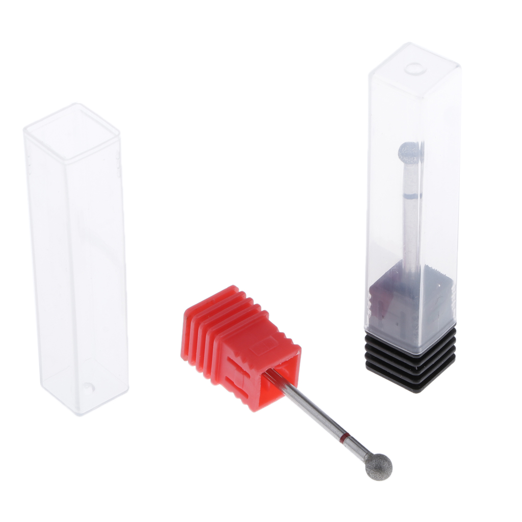 2x Cuticle Clean Nail Drill Bits 4/5MM Ball Head Electric Pedicure File Bit