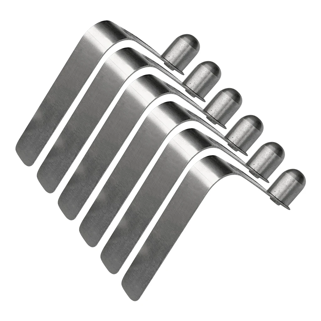 (Pack 8) 8mm Metal Kayak Paddle Spring Clips - Tent Pole Clips - Snap Button