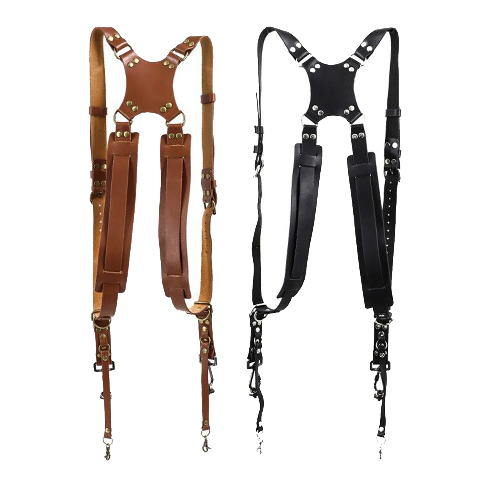 Real Cowhide Camera Strap Accessories Long Camera Strap Custom Shoulder Harness for Two Cameras Strap Sling  