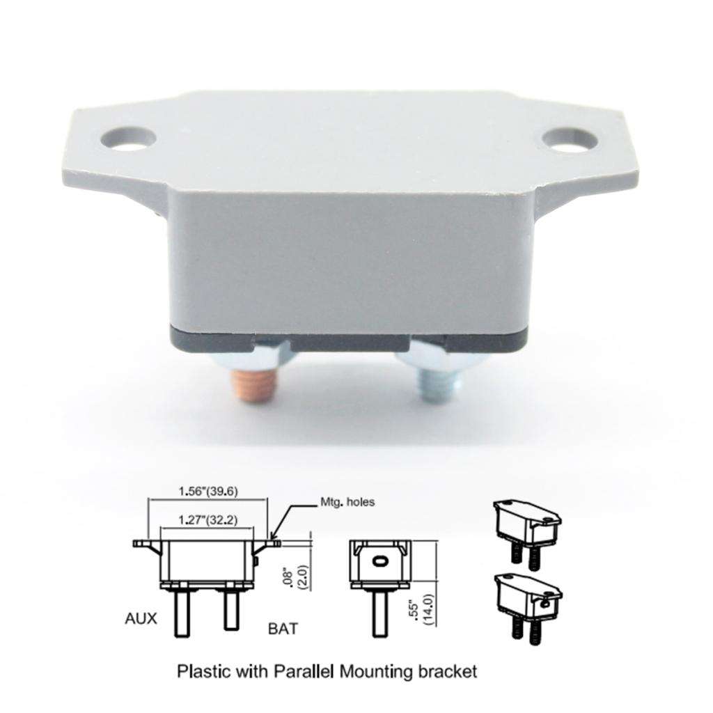 Waterproof 50A Circuit Breaker With Bolt Replacement Fuse Holder