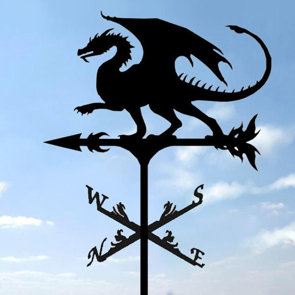 Vintage Look Weather Vane Farm Outdoor Weathervane For Farmhouse Scene Decor