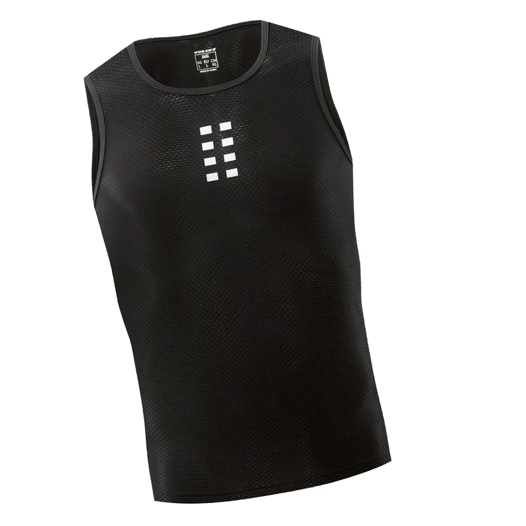 Reflective Men's Cycling Base Layer Top Undershirt Biking Sleeveless Shirt