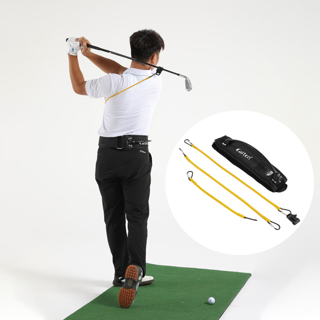 Golf Swing Training Waist Band Practice Motion Correction Trainer Supplies
