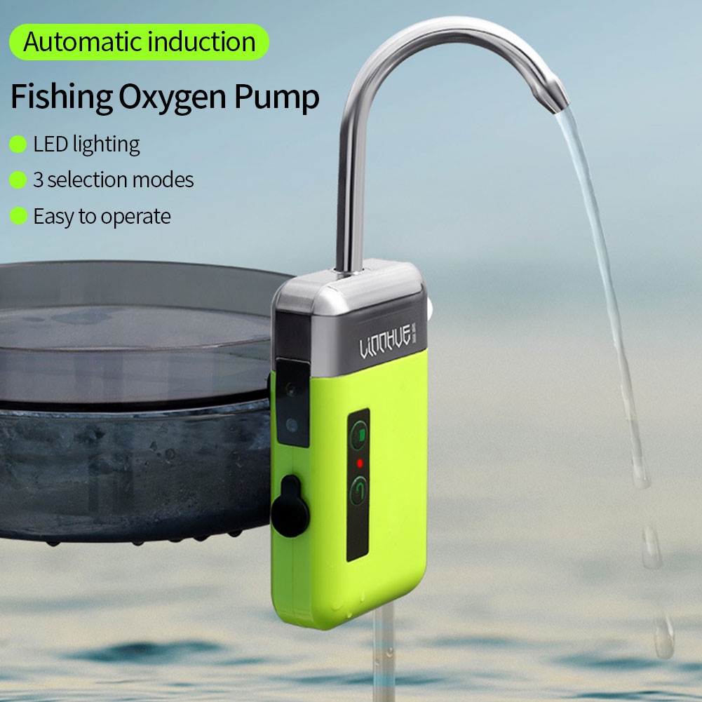 recarregável indução automática pesca bomba oxigênio pequeno portátil inteligente