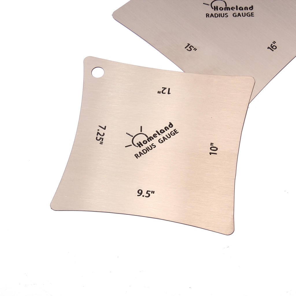 Set of 2 Guitar Bass Square Radius Gauge Fingerboard Measuring Luthier Tools