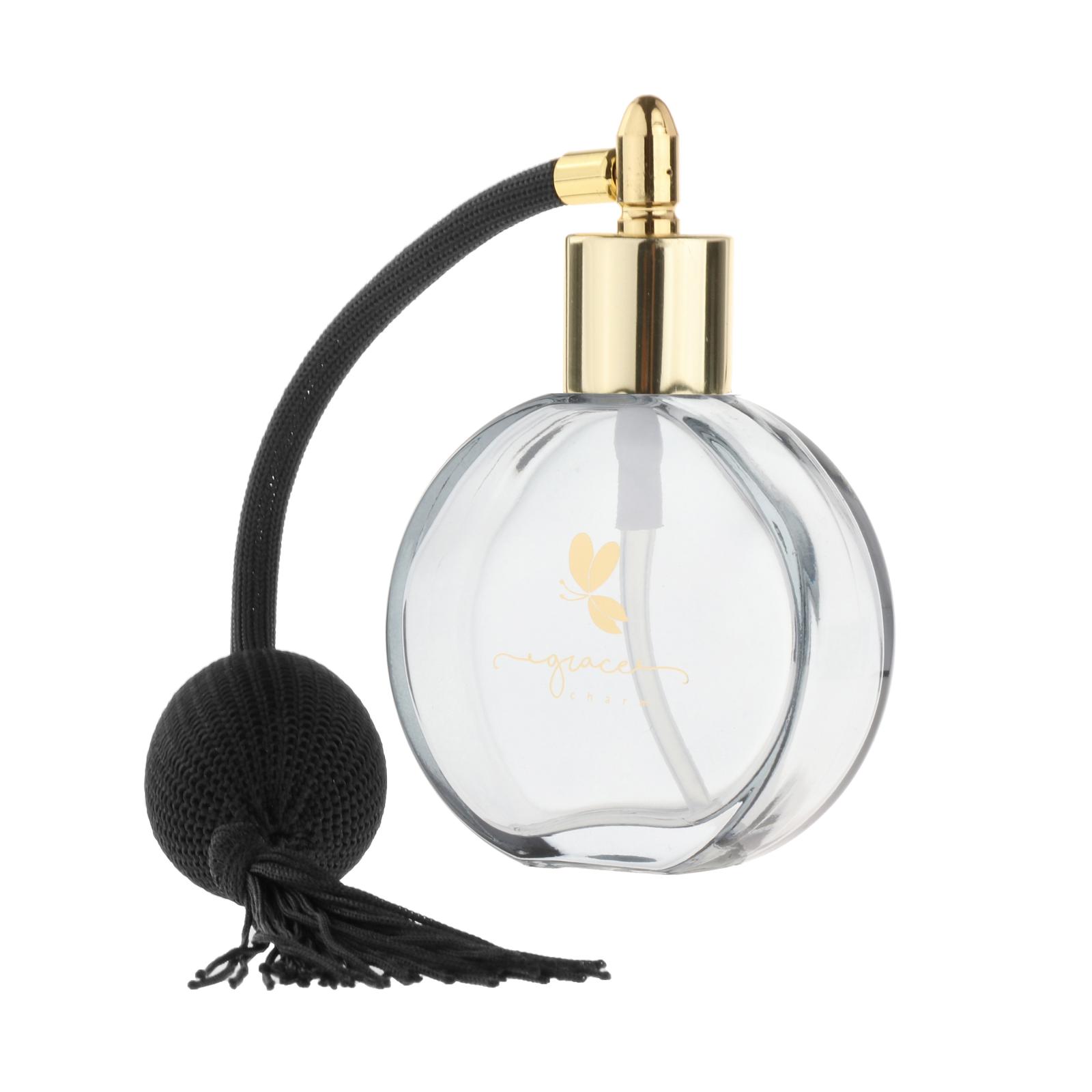 Travel 75ml 2.5 Ounce Empty Clear Glass Fragrance Perfume Bottle Atomizer Refillable Perfume Fine Mist Spray Bottle Travel