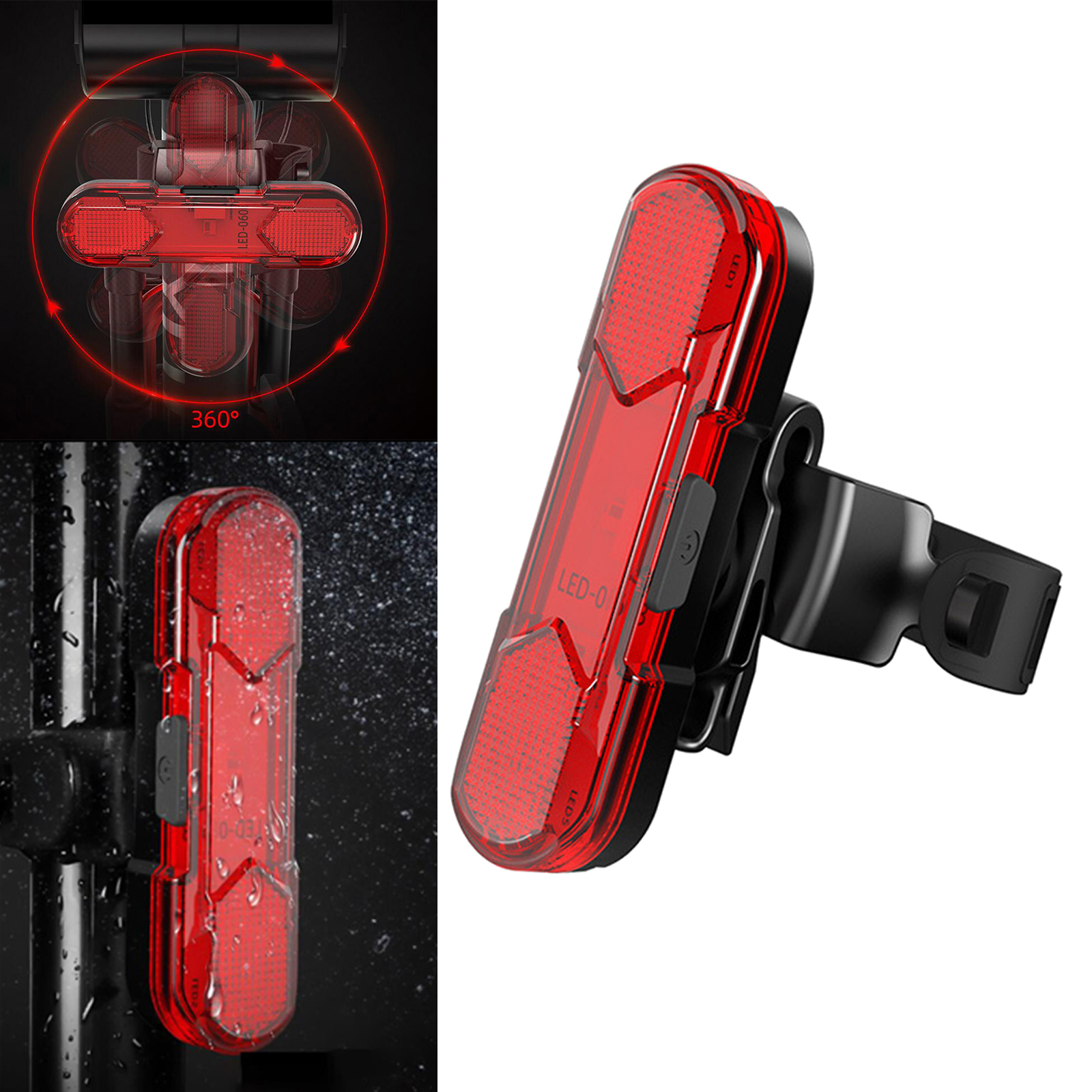 Bicycle Taillights, Super Bright Bike Rear Lights USB Rechargeable, Waterproof Mountain Road Bike Tail Light for Kids Women Men