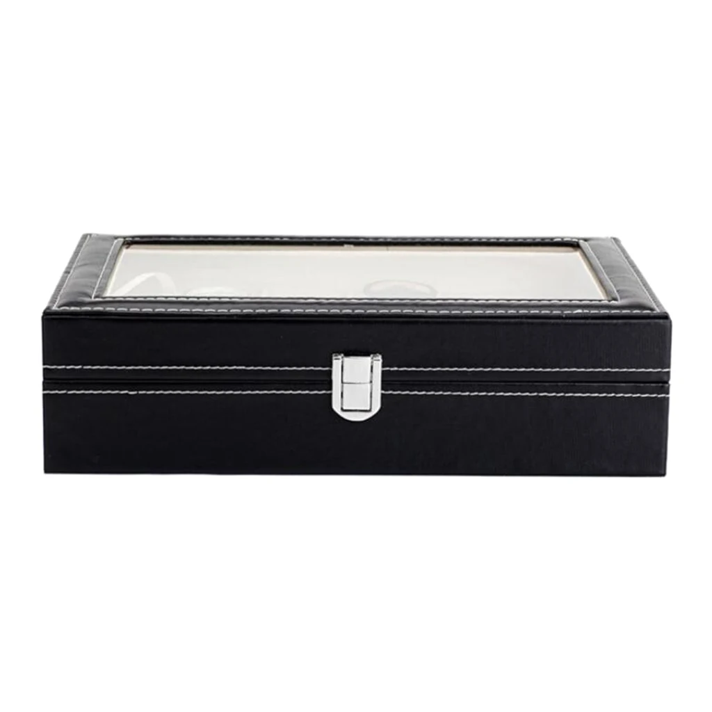 New 10 Slots Retro PU Watch Box Case Organizer Men Women Brilliant PU Box with Soft Leather Pillows  Display Boxs