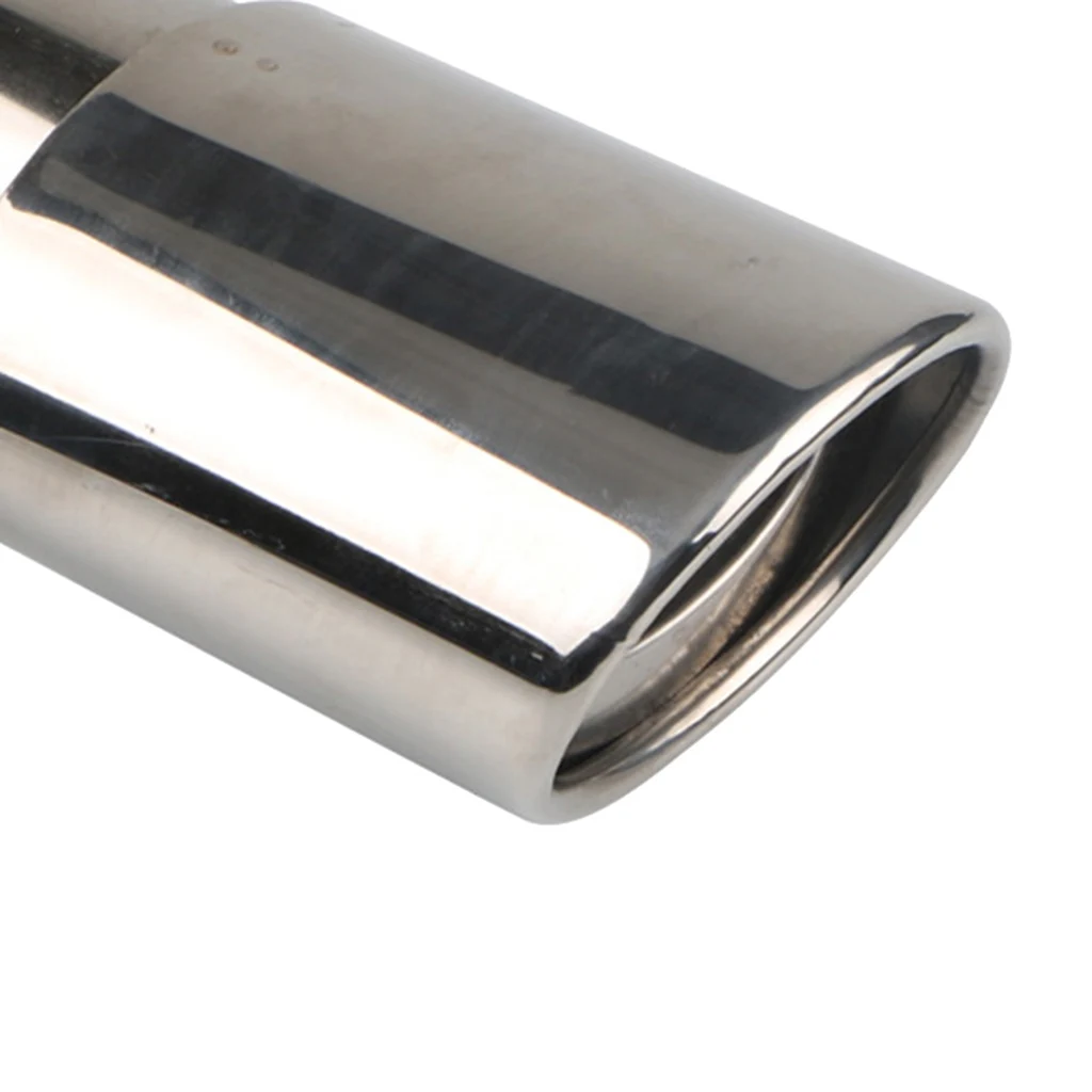Car Exhaust Pipe Muffler Silencer Tail Pipe Universal Stainless Steel Length 140mm Interface 63mm Anti-Grease Car Accessories