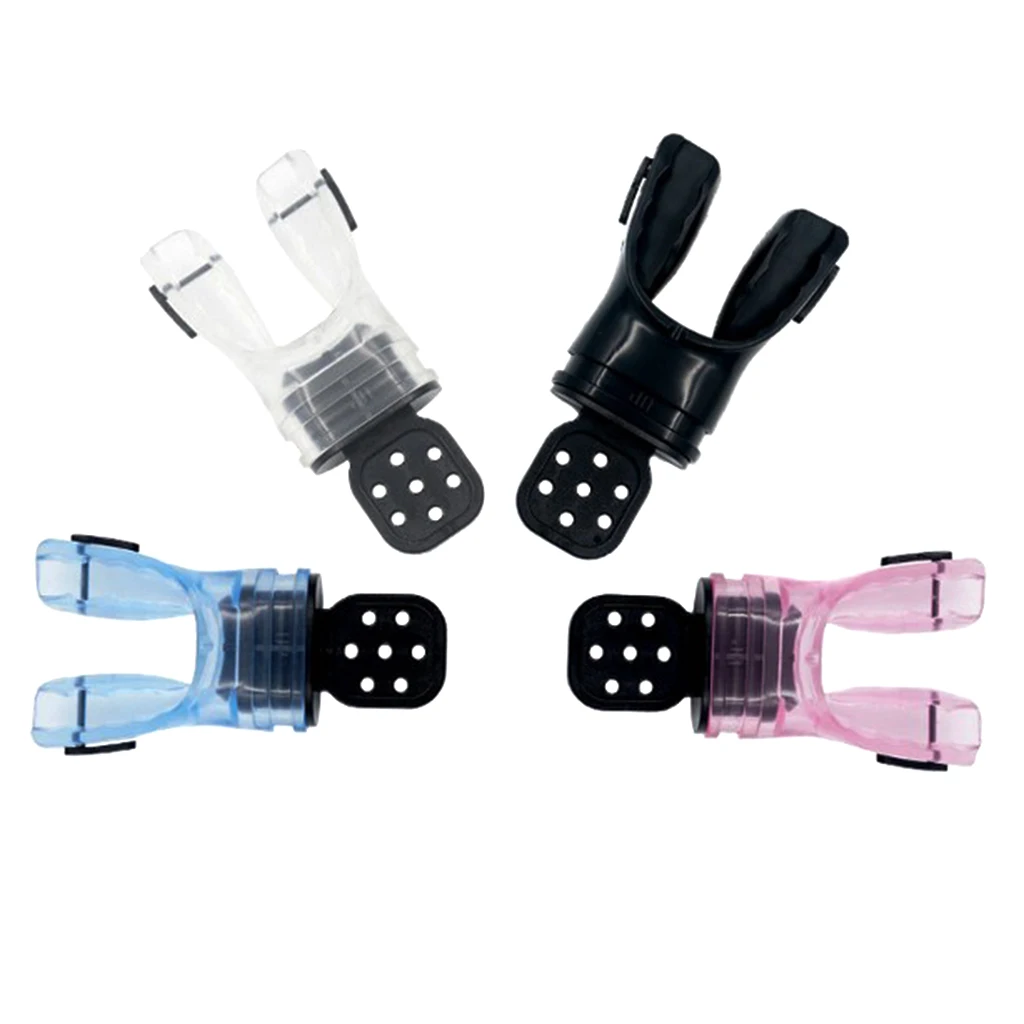 Comfort Silicone Scuba Diving Dive Snorkel Standard Moldable Unisex Bite Mouthpiece Regulator with Tie Wrap - Choice of Color