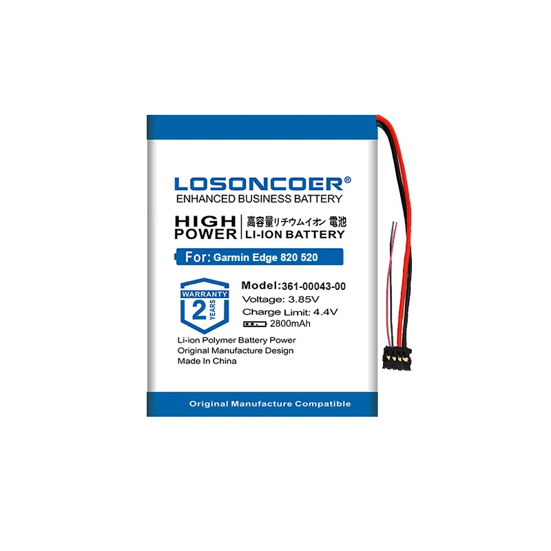 Losoncoer 361-00043-00 2800mah bateria para garmin edge