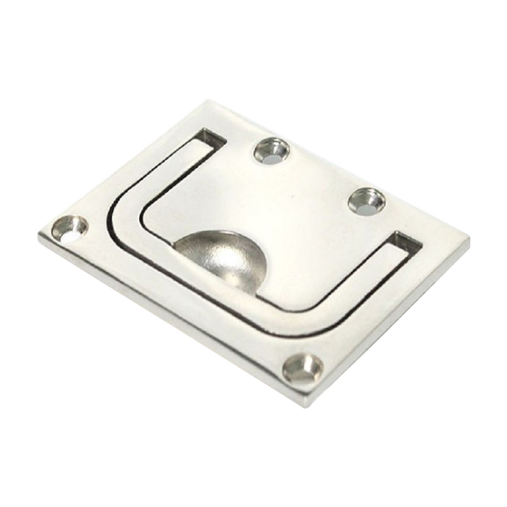 Boat Recessed Hatch Pull Handle Marine Locker Flush Lifting Latch 316 Stainless Steel - Size 3x2.2 Inch 76x56mm