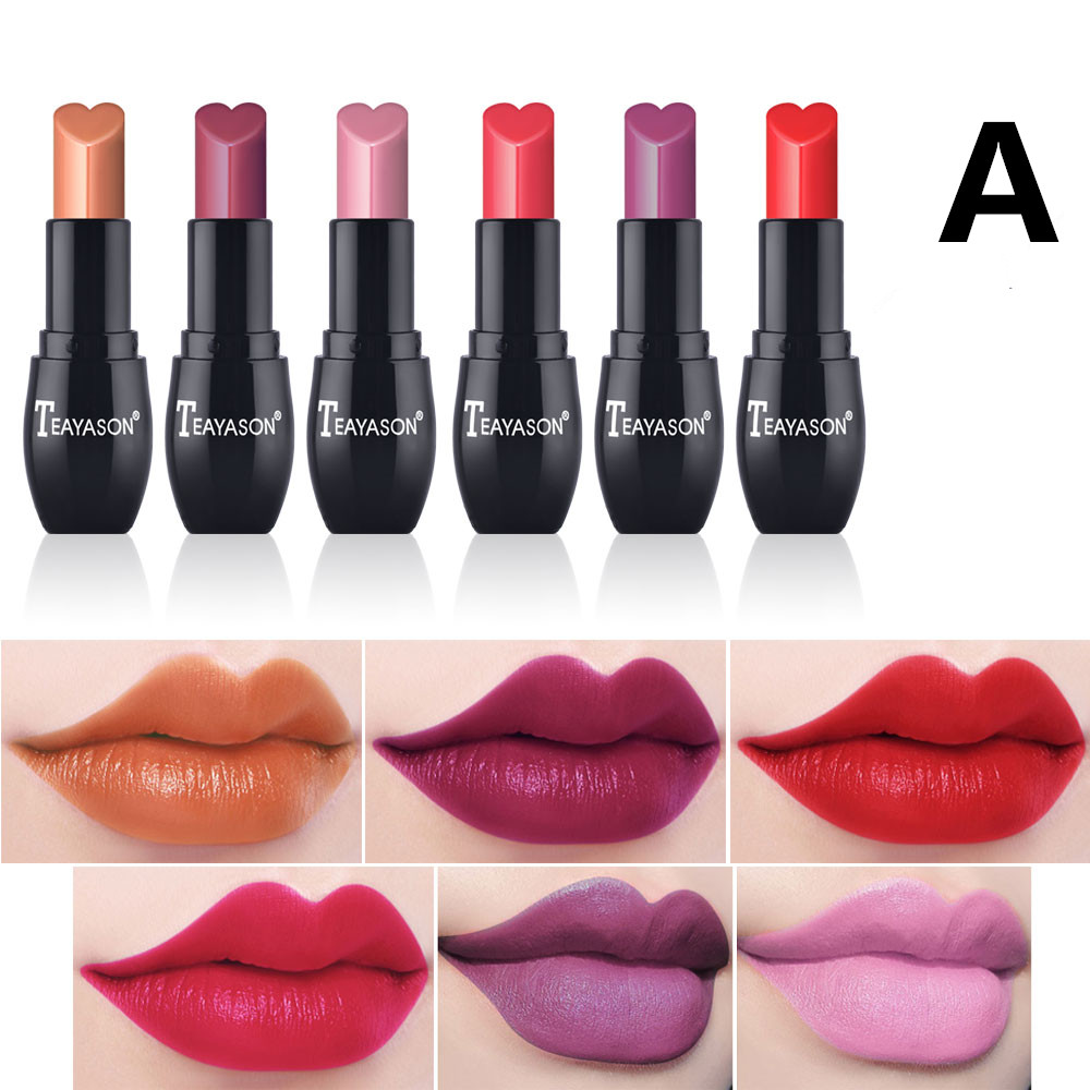 6x Cute Cat-shape Long-lasting Matte Lipstick Moisturizing Smooth Lip Colors