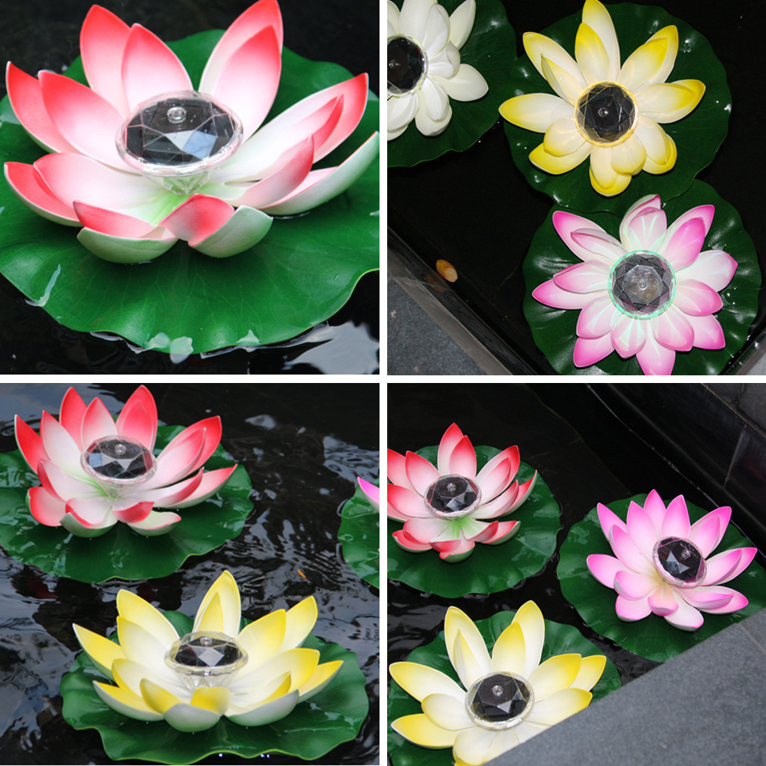 Flor de Lótus Decorativa sem Bateria Forma Lagoa Lanterna Flutuante Led Festival Outdoorwaterproof Jardim Lâmpada Iluminação Luz 10 Cheap Luzes subaquáticas