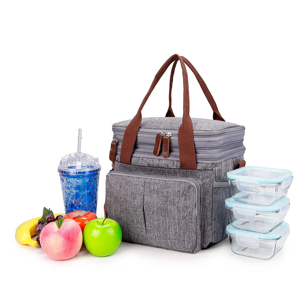 Portable Insulated Thermal Lunch Bag for Women Men Soft Leakproof Cooler Tote Bag Waterproof for Work Travel