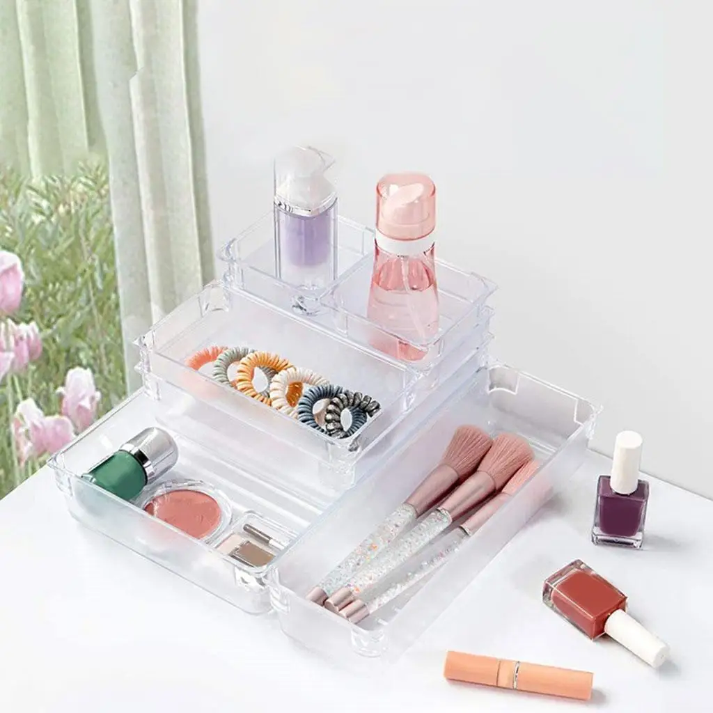 24x Drawer Organizer Set Plastic Layout Organizer Versatile for Bathroom