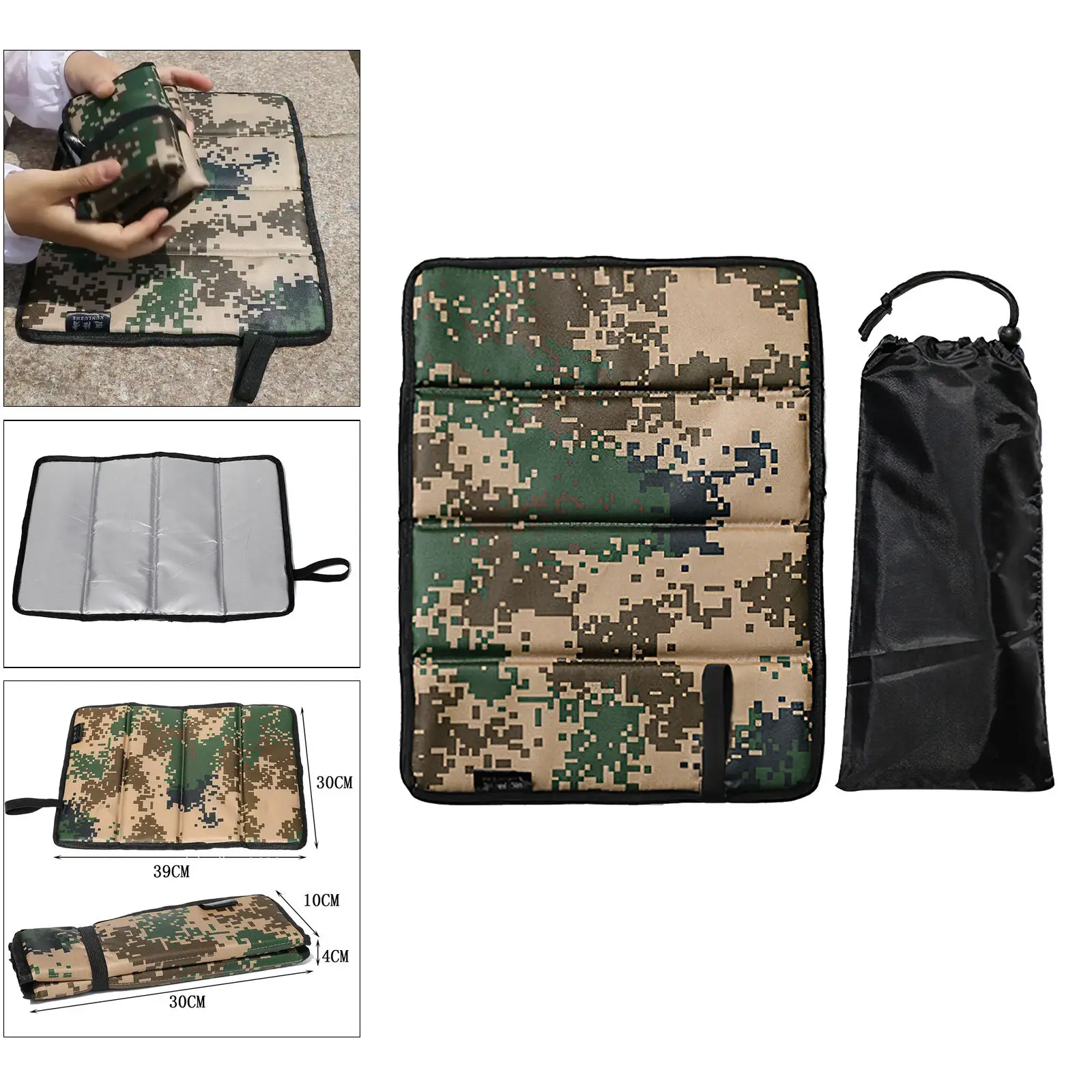 Soft Waterproof Camping Hiking Picnic Portable Cushion Seat Pad Outdoor Foldable Moistureproof Waterproof Mattress Pad