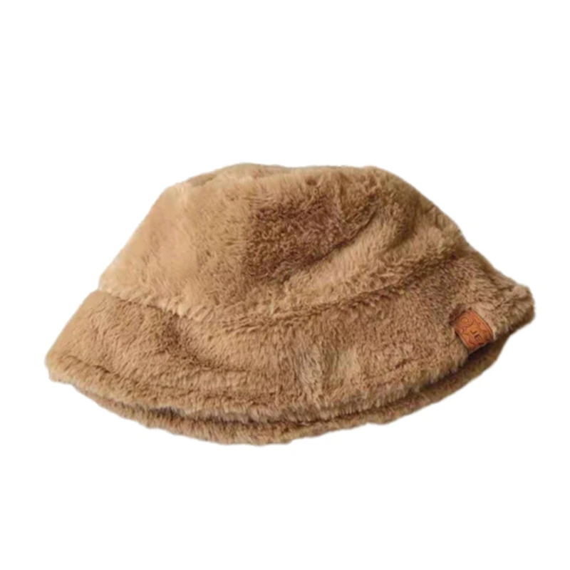 Casual Leopard Print Bucket Hat Warm Thick Fisherman Hat Gift for Boy/Girlfriend men's bomber hats