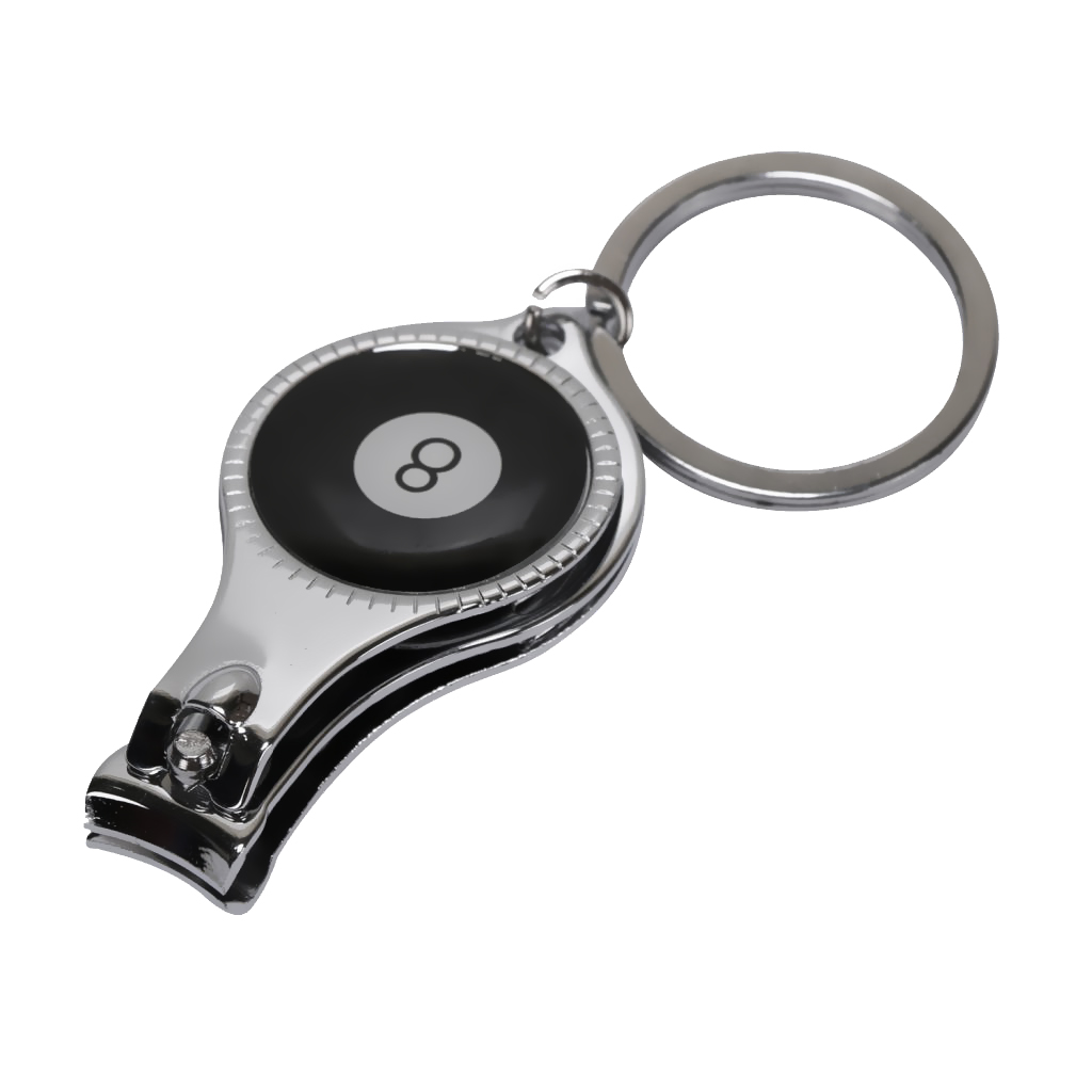 1 Piece Nail Clipper Nail Cutter with Key Ring Billiards Ball Pattern