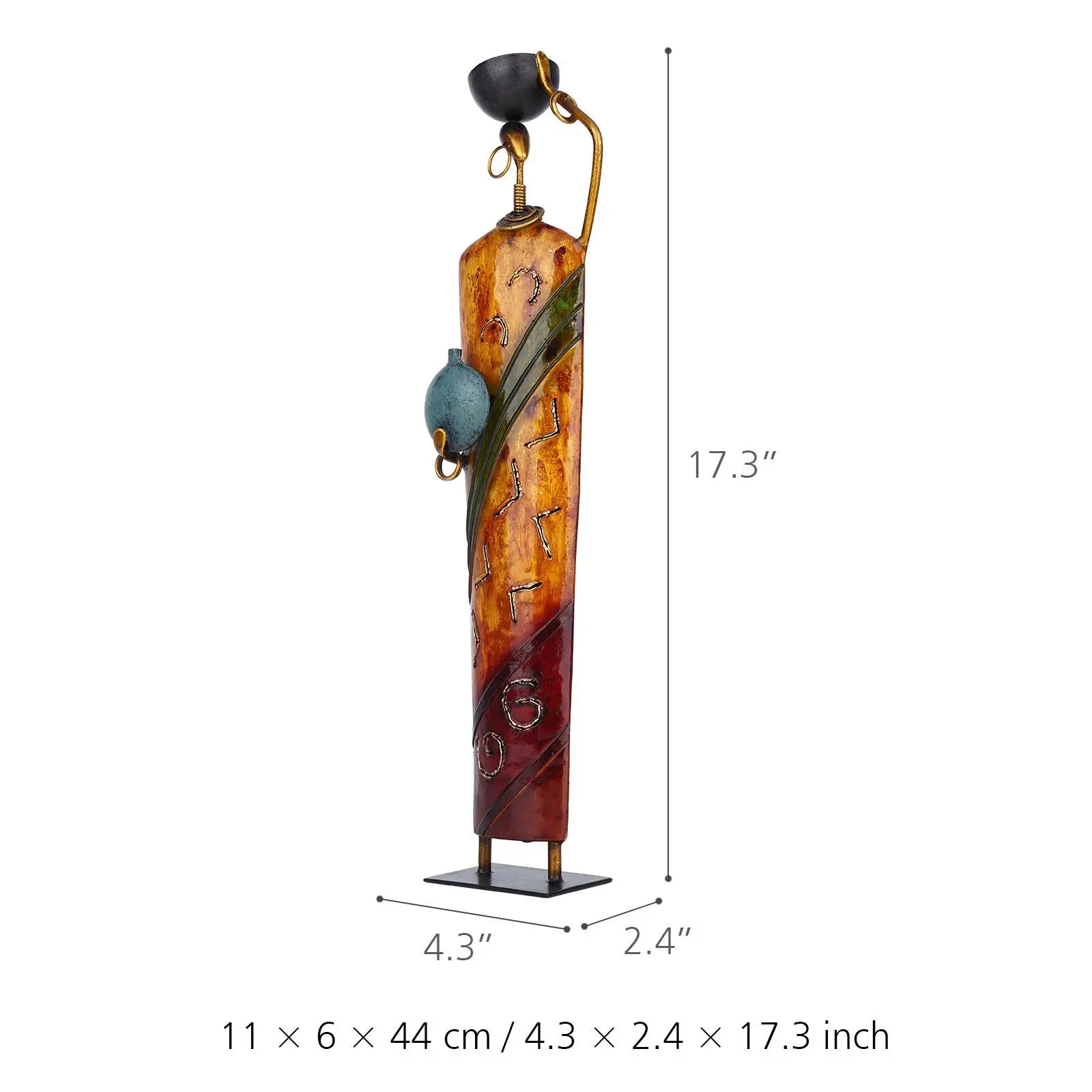 Retro African Woman Sculpture Artistic Character Statue Table Stand Decor B