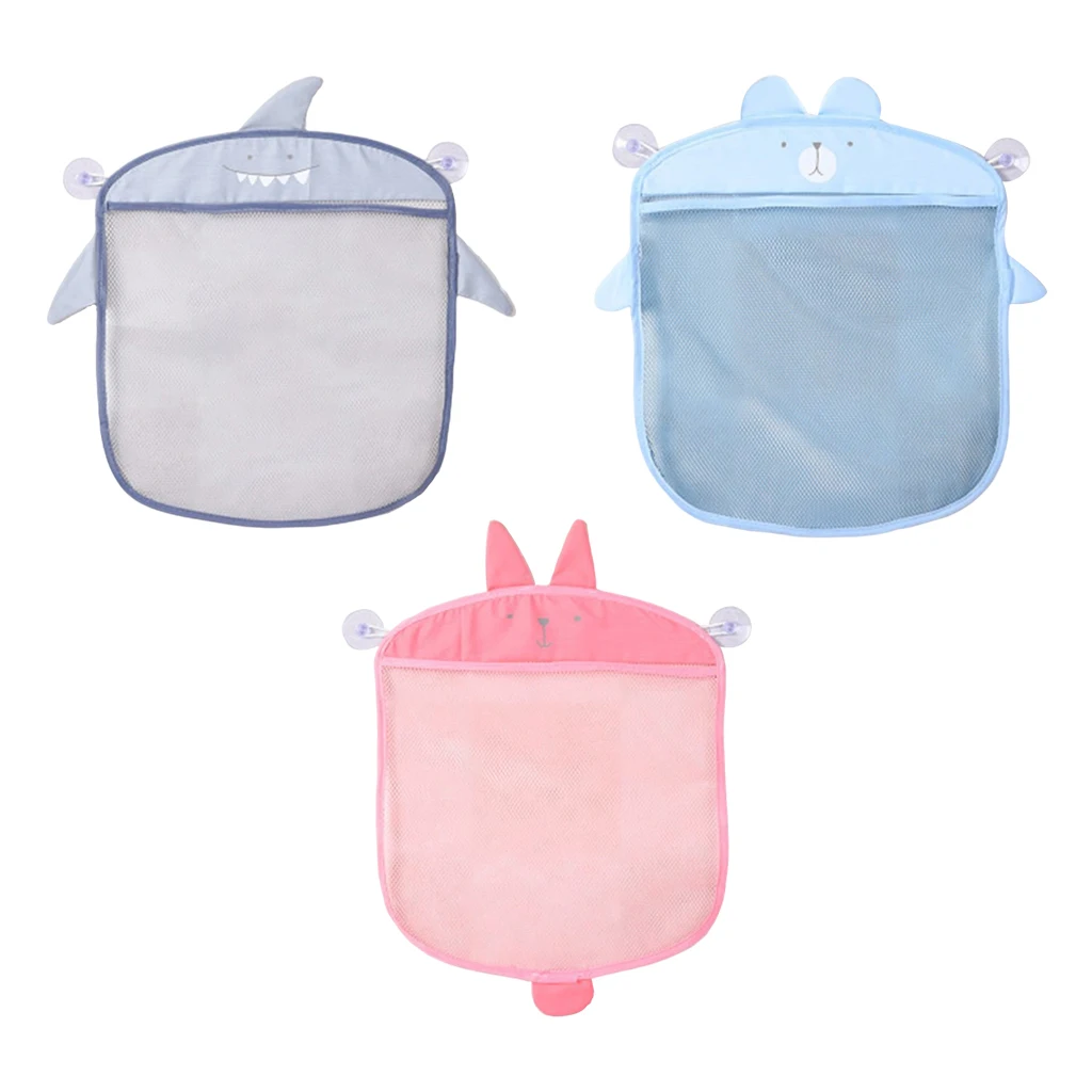 Mesh Bath Toy Organizer Bathtub Toy Holder & Bathroom or Shower Accessories Multi-use Net Bags Make Baby Bath Toy Storage