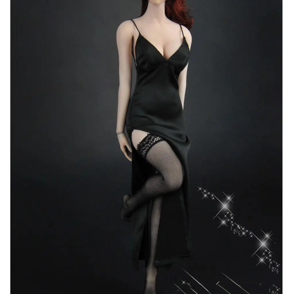 1/6 Deep V Long Dress Stockings Set For 12" TBL PHICEN Hot Toys Female Figure 