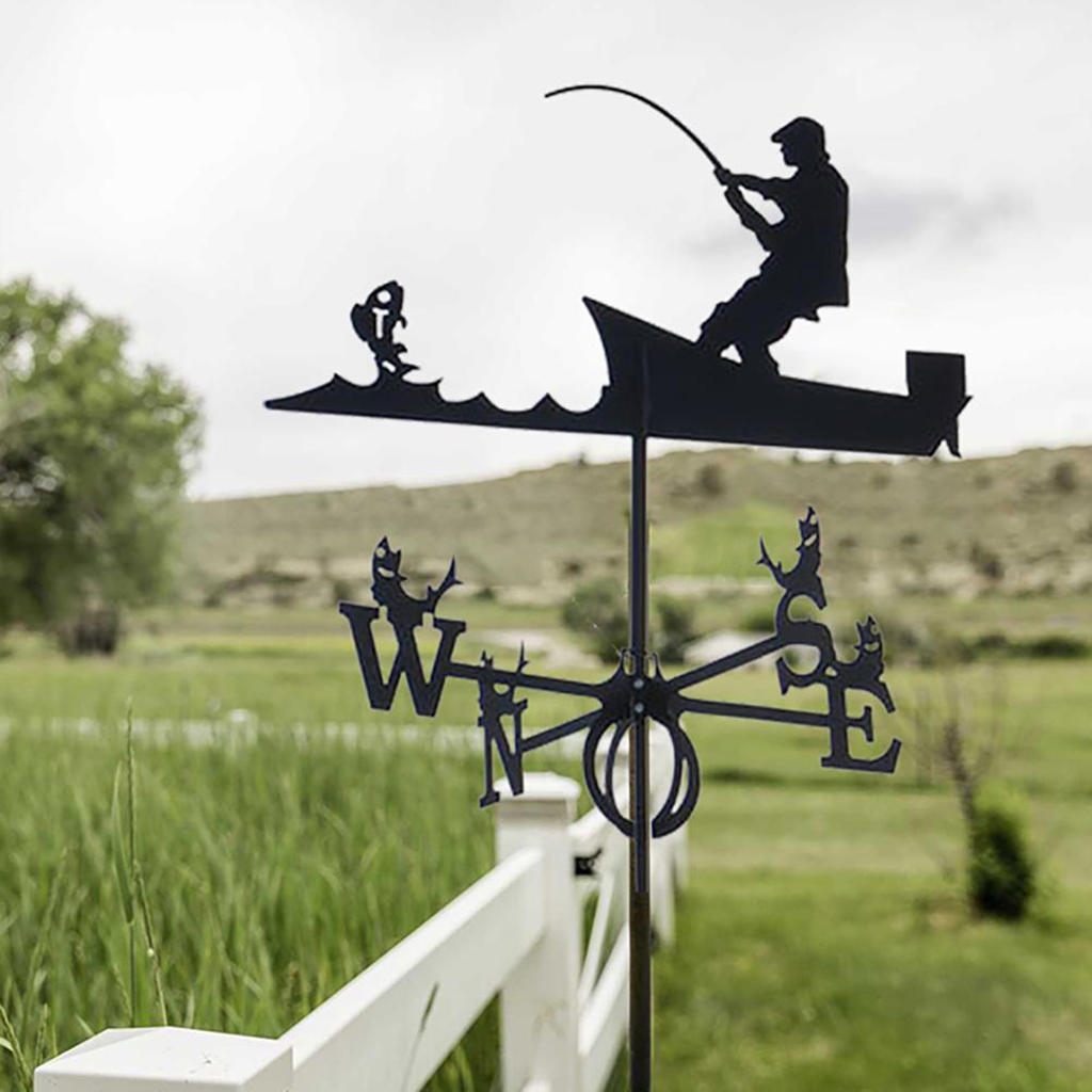 20Inch Weathervane with Animal Ornament Garden Stake Weather Vane Professional Measuring Tool Garden Yard Easy to Assemble