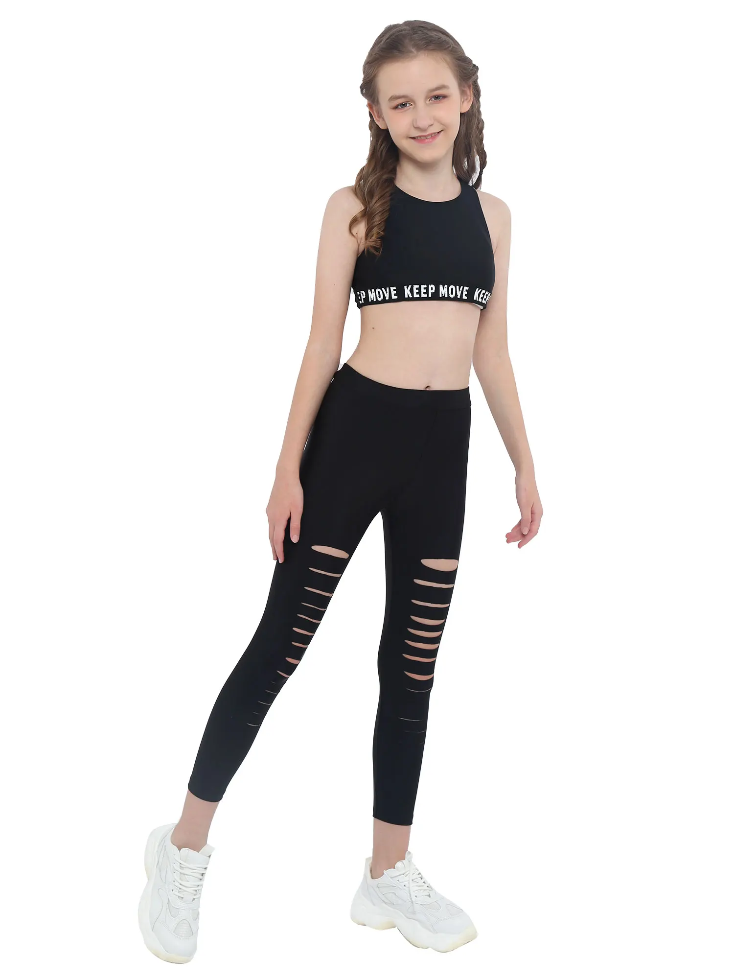 clothing sets black	 Yoga Sets Clothes Girl Sportswear Tracksuits for Children fitness suit Kids Sport Outfit Gym Crop Top with Leggings Running Sets baby boy clothing sets cheap	