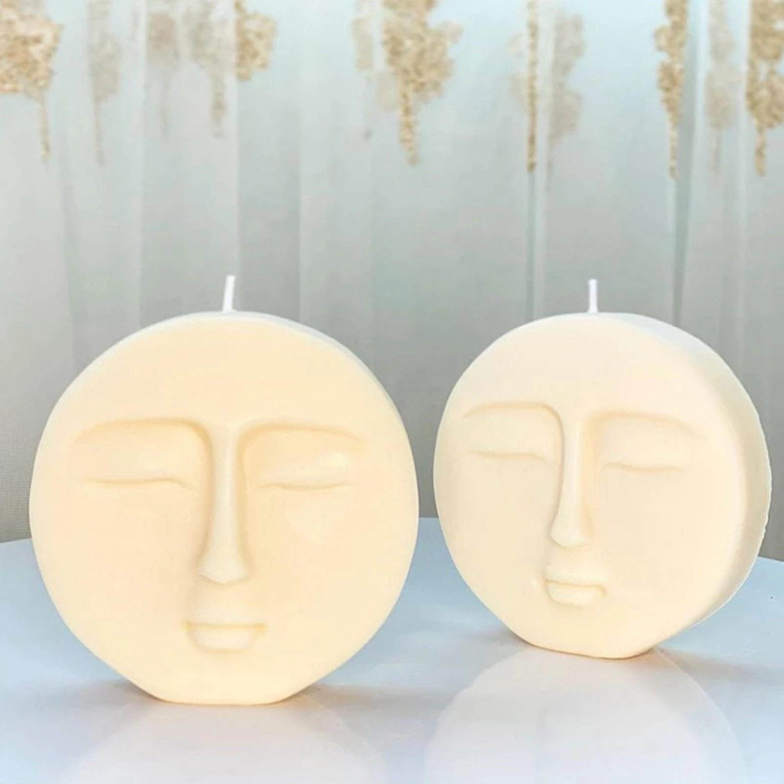 Candle Resin Mould Aromatherapy Wax Plaster Mold DIY Face Silicone Soap Mold