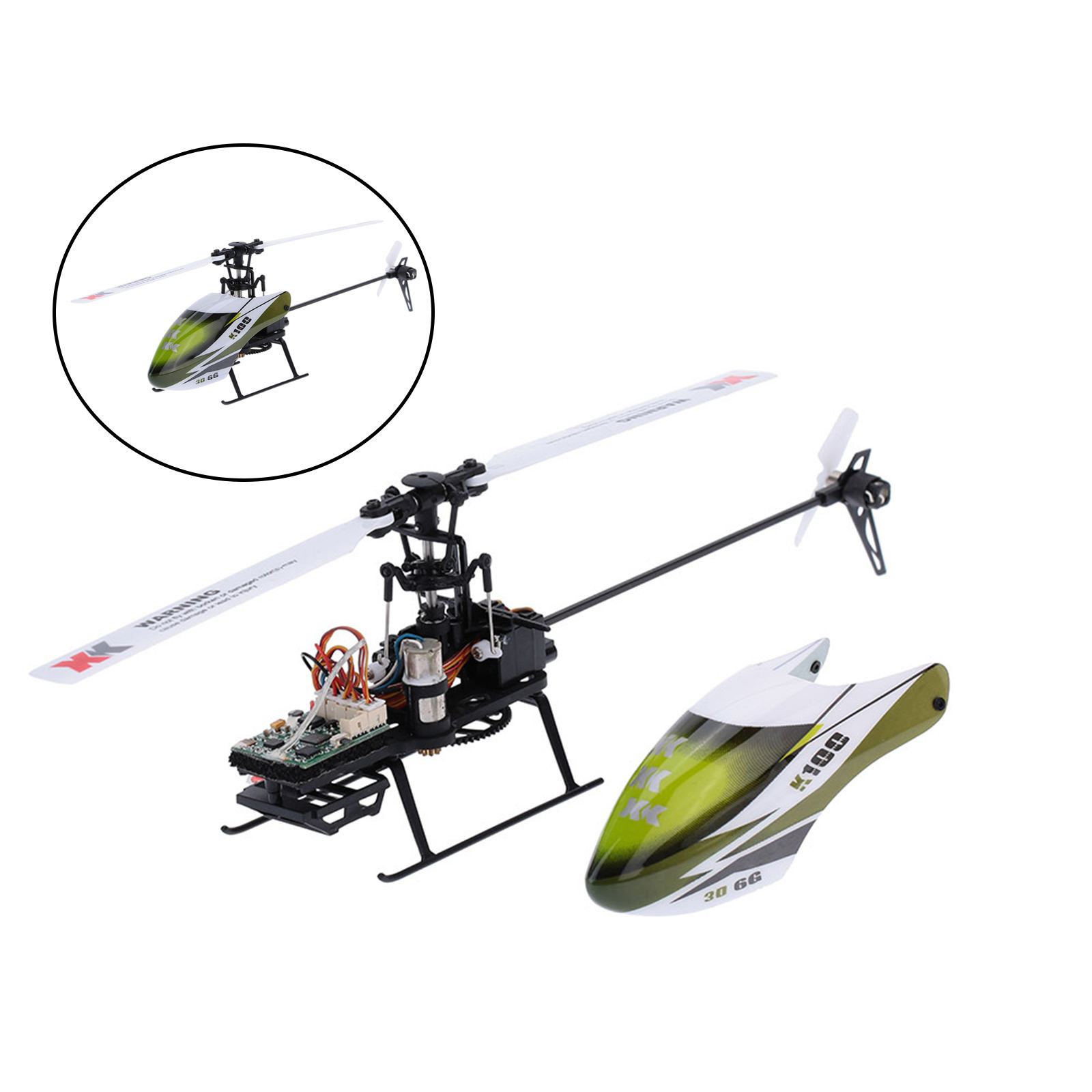 XK K100 6CH 3D 6G System Brushless Motor RC Helicopter with Transmitter