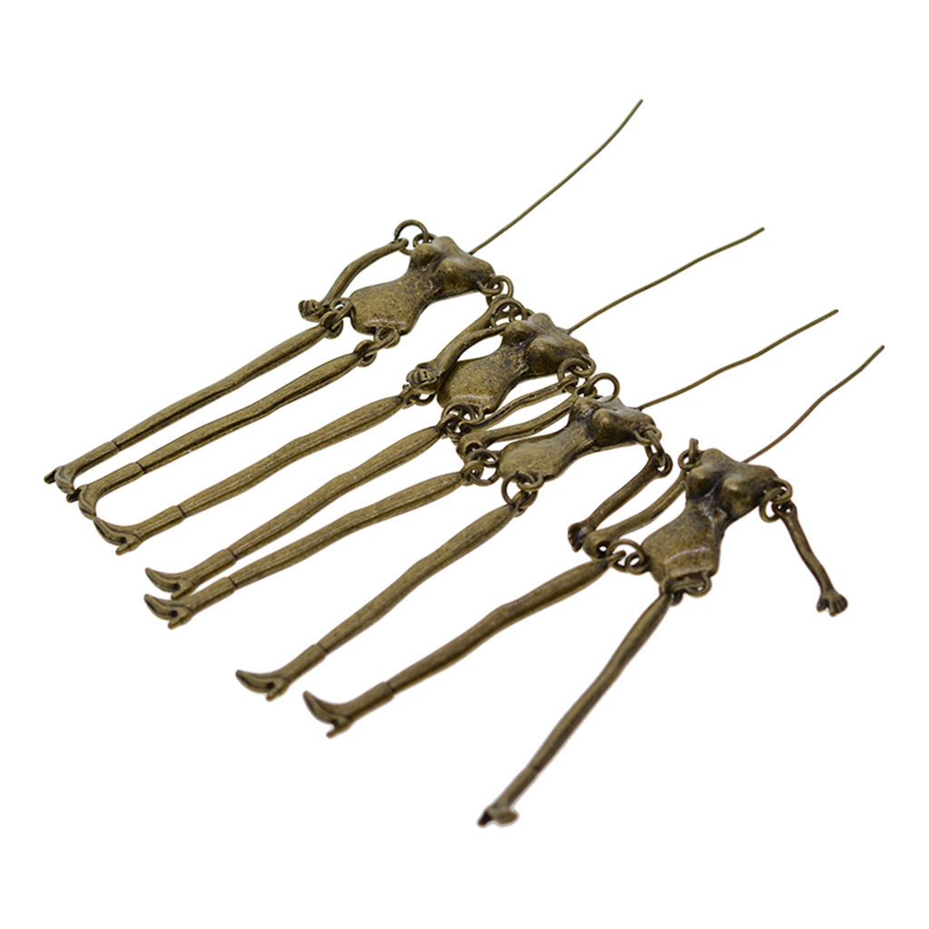 4x Steampunk Skeleton Pendants for Halloween DIY Jewelry Making Crafts