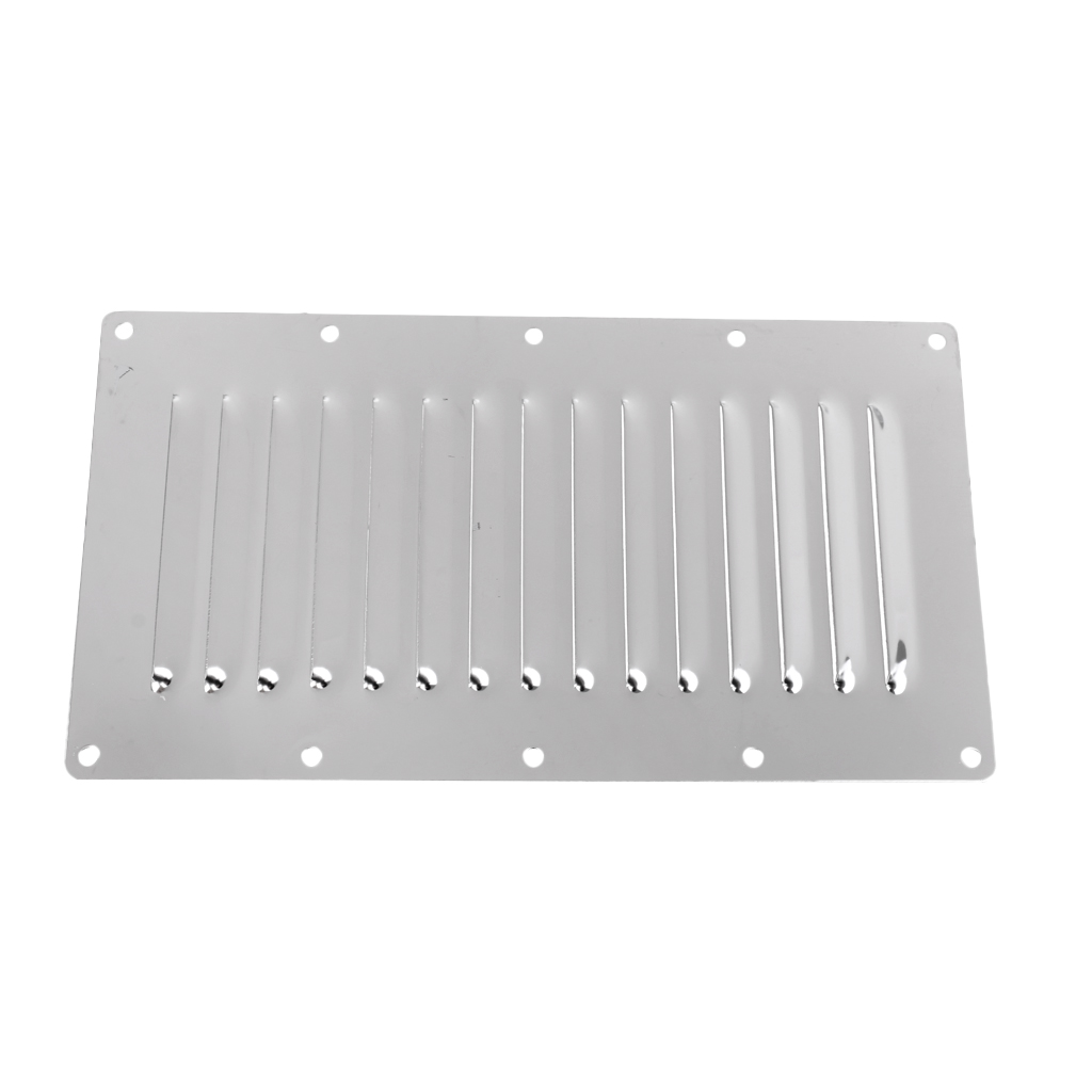 Air Vent Vertical Yacht Louvered Vent Marine Stainless Steel 228mmx127mm